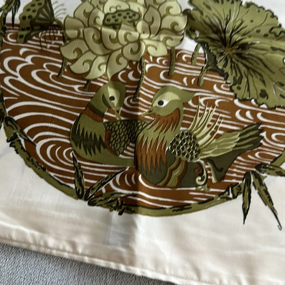 100% Thailand Silk Vintage Decorative Pillowcase cute birds